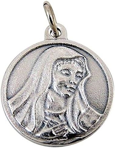 Religious Gifts Silver Toned Base Catholic Saint Medal with Prayer Protection Pendant, 3/4 Inch in Saudi Arabia