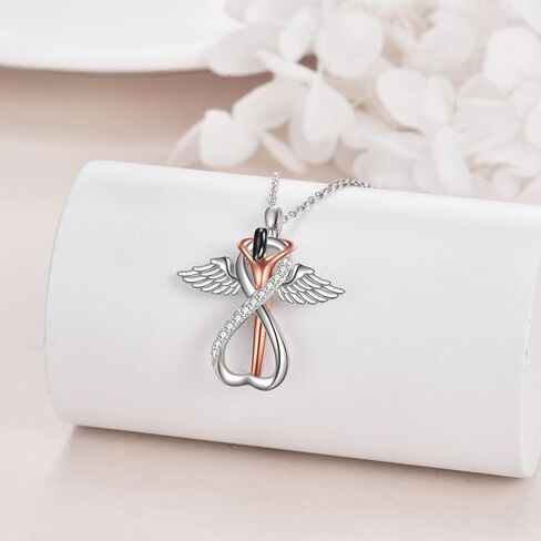 YFN Hug Necklace Sterling Silver Anniversary Pendant Couple Jewelry Anniversary Valentines Day Birthday Gifts for Her Women Men in Saudi Arabia