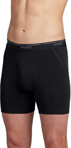 Jockey Men's Underwear MaxStretch 6" Boxer Brief - 3 Pack in Saudi Arabia
