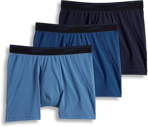 Jockey Men's Underwear MaxStretch 6" Boxer Brief - 3 Pack in Saudi Arabia