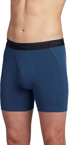 Jockey Men's Underwear MaxStretch 6" Boxer Brief - 3 Pack in Saudi Arabia