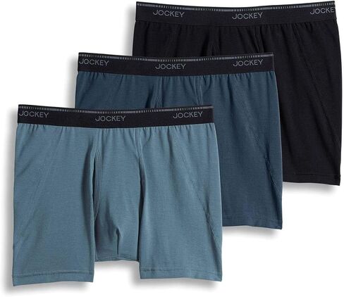 Jockey Men's Underwear MaxStretch 6" Boxer Brief - 3 Pack in Saudi Arabia