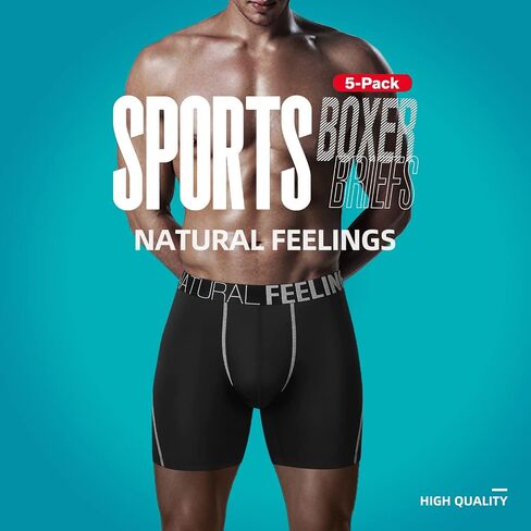 ملابس داخلية للرجال من Natural Feelings ملابس داخلية Coolzone للرجال، مجموعة ملابس داخلية رياضية سريعة الجفاف والأداء قابلة للتمدد in Kuwait