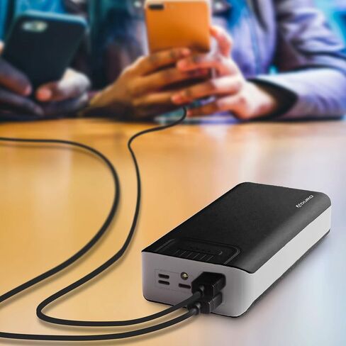 Aduro Portable Charger Power Bank 30,000mAh External Battery Pack Phone Charger for Cell Phones with Dual USB Ports for iPhone, iPad, Samsung Galaxy, Android, and USB Devices (Black/Grey) in Saudi Arabia