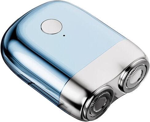 Waterproof Portable USB Men's Shaver - VALINK Double Head 3D Floating Rotary USB rechargeable Cordless Electric Razors Wet and Dry Use in Saudi Arabia