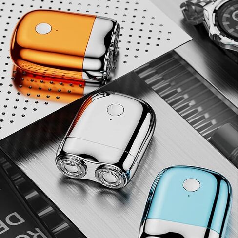 Waterproof Portable USB Men's Shaver - VALINK Double Head 3D Floating Rotary USB rechargeable Cordless Electric Razors Wet and Dry Use in Saudi Arabia
