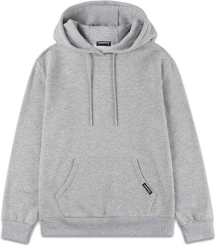 DEESPACE Men's Sweatshirts Soft Brushed Fleece Hoodie Pull on Sweatshirts Drawstring Hooded Sweatshirt (S-3XL) in Saudi Arabia