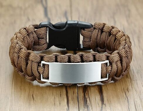 MZZJ to My Son Grandson Nephew Never Forget That I Love You Bracelet Stainless Steel ID Nylon Outdoor Sport Paracord Survival Cuff Bracelet,Encourage Inspirational Graduation Xmas Military Gifts in Saudi Arabia