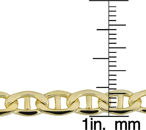 Kooljewelry 14k Yellow Gold Filled Mens Mariner Link Chain Bracelet (5.8 mm, 8.5 inch) in Saudi Arabia