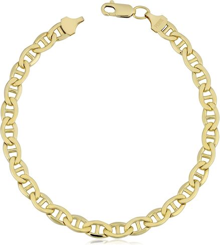 Kooljewelry 14k Yellow Gold Filled Mens Mariner Link Chain Bracelet (5.8 mm, 8.5 inch) in Saudi Arabia