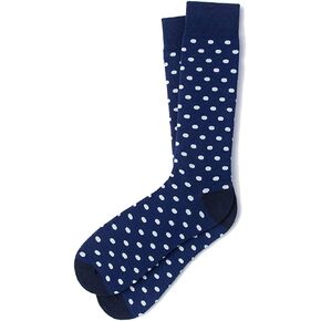 Men's Hipster Designer Power Polka Dot Design Luxury Crew Dress Socks