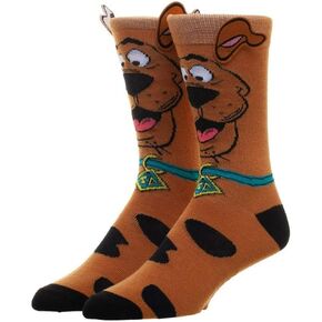 Cartoon Mystery Solving Dog Scooby Novelty Character 360 Crew Socks W/Ears in Saudi Arabia