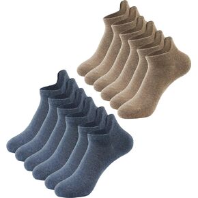 DOKUTOKU 3-10 أزواج من الجوارب الرجالية غير القابلة للانزلاق، جوارب قطنية منخفضة القطع للكاحل للرجال والنساء in Kuwait