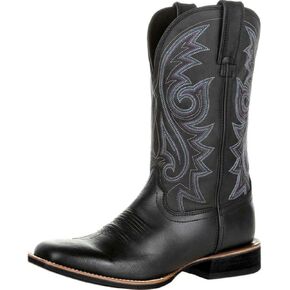 Mens Brown Cowboy Boots Square Toe Shoes Fall Boots for Men Leather Country Work Boot in Kuwait