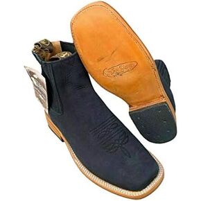 MENS BOTIN COWBOY LEATHER RODEO SLIP ON ANKLE SQUARE TOE BOOTS in Kuwait