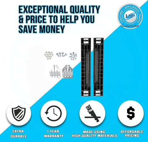 UPGRADED Lifetime Appliance SKK-8K, SKK8K Stacking Kit Compatible with Samsung Washer & Dryer - 27" Front Load Laundry in Saudi Arabia