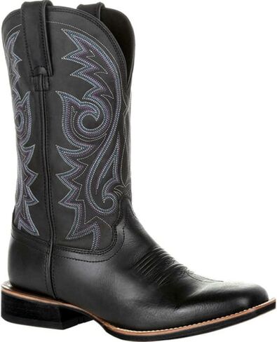 Mens Brown Cowboy Boots Square Toe Shoes Fall Boots for Men Leather Country Work Boot in Kuwait