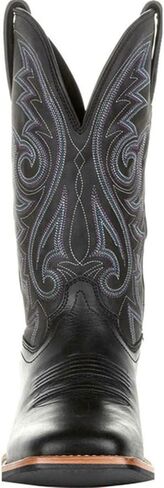Mens Brown Cowboy Boots Square Toe Shoes Fall Boots for Men Leather Country Work Boot in Kuwait
