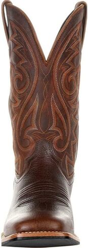 Mens Brown Cowboy Boots Square Toe Shoes Fall Boots for Men Leather Country Work Boot in Kuwait
