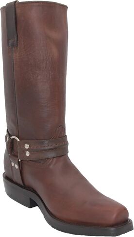 Men's Leather Harness Western Biker Boot in Kuwait