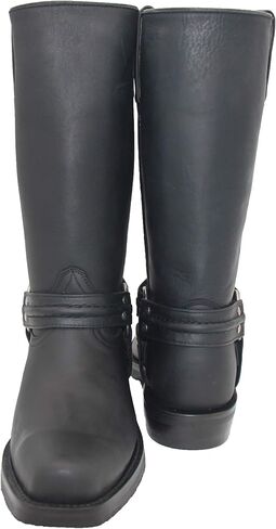 Men's Leather Harness Western Biker Boot in Kuwait
