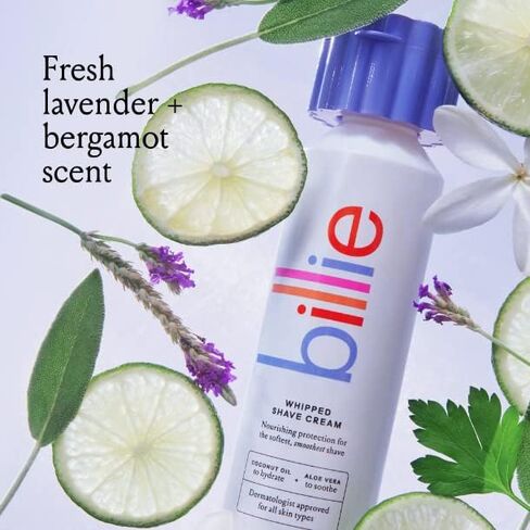 Billie Whipped Shave Cream Fresh Lavender and Bergamot 6.5 Fl Oz. Formulated with Shea Butter, Coconut Oil and Aloe Vera to Soothe, Hydrate and Lock in moisture. in Kuwait