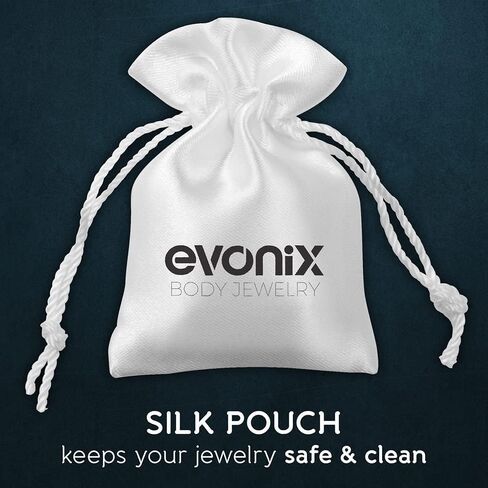 Evonix 3pc 20g Bioflex L-Shape Nose Stud Ring Plastic Bioplast Nostril Cool Cute Flat Hoop Bend L Shaped CZ in Kuwait