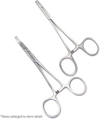 BodyJewelryOnline Unisex Body Piercing Kit, Stainless Steel Clear Gems Dermal Tops, Anchors, Sterile Needles, Hypoallergenic Supplies, 4MM, Pack Of 26 in Saudi Arabia