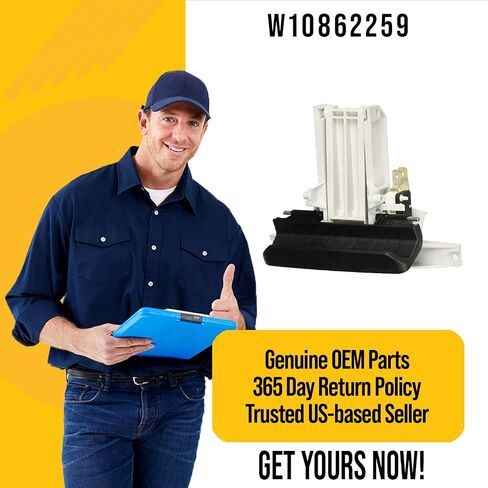 Upgraded W10862259 Door Latch Assembly - Compatible Amana Admiral Maytag Dishwasher Parts - Replaces AP5999602 4382318 PS11731673 - Includes Door Handle And Latch - Comes In White And Black Color in Saudi Arabia