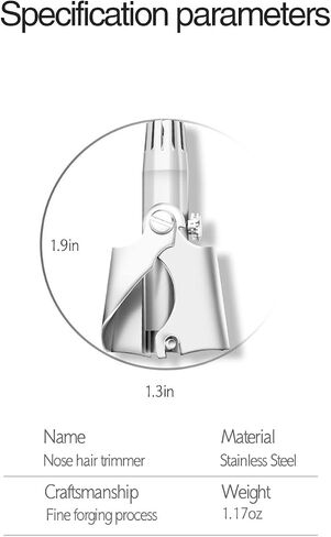 Nose Hair Trimmer, Manual Nose Hair Remover Without Batteries, with 12 Double-Edged Blades, Painless, Waterproof, Easy to Clean and Carry. in Saudi Arabia
