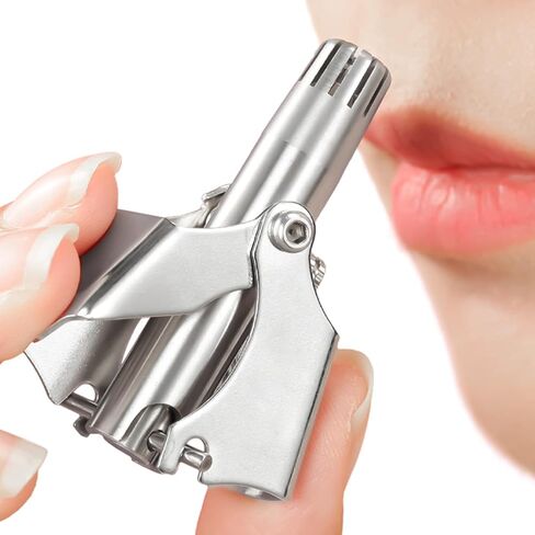 Nose Hair Trimmer, Manual Nose Hair Remover Without Batteries, with 12 Double-Edged Blades, Painless, Waterproof, Easy to Clean and Carry. in Saudi Arabia