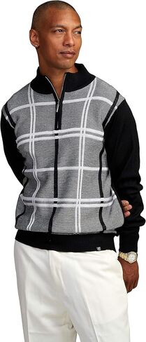 STACY ADAMS Men's Sweater, Double Windowpane Design in Saudi Arabia
