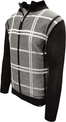 STACY ADAMS Men's Sweater, Double Windowpane Design in Saudi Arabia