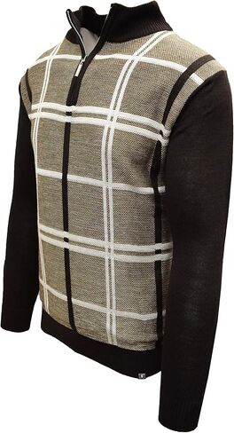 STACY ADAMS Men's Sweater, Double Windowpane Design in Kuwait