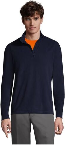 Lands' End School Uniform Men's Lightweight Fleece Quarter Zip Pullover in Saudi Arabia