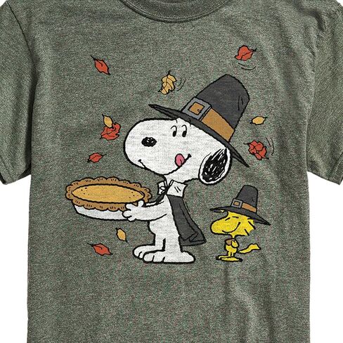 Peanuts - Thanksgiving Scene - Men's Short Sleeve Graphic T-Shirt in Saudi Arabia