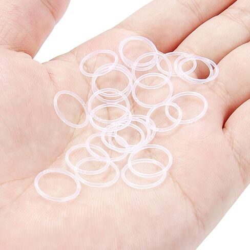 Lcolyoli 24PCS 18G Septum Retainer Clear Nose Hoop Rings Bioflex Cartilage Tragus Helix Earring Clicker Piercing Jewelry for Women Men 6-12mm Inner in Kuwait