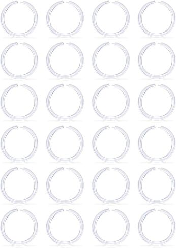 Lcolyoli 24PCS 18G Septum Retainer Clear Nose Hoop Rings Bioflex Cartilage Tragus Helix Earring Clicker Piercing Jewelry for Women Men 6-12mm Inner in Kuwait