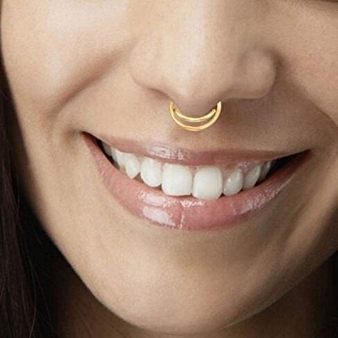 القمر Daith الأنف الدائري الصغيرة الأسطورة هوب أقراط الغضروف الحلزون 20 جرام الفولاذ الجراحي ثقب الحلقات والمجوهرات الحاجز 5 قطع in Saudi Arabia