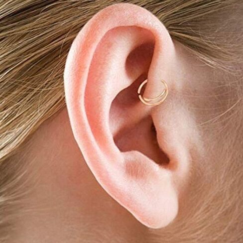 القمر Daith الأنف الدائري الصغيرة الأسطورة هوب أقراط الغضروف الحلزون 20 جرام الفولاذ الجراحي ثقب الحلقات والمجوهرات الحاجز 5 قطع in Saudi Arabia