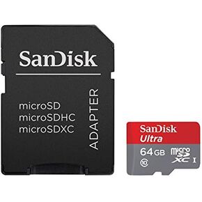 SanDisk Ultra 32GB microSDHC UHS-I Card with Adapter, Silver, Standard Packaging (SDSQUNC-032G-GN6MA)