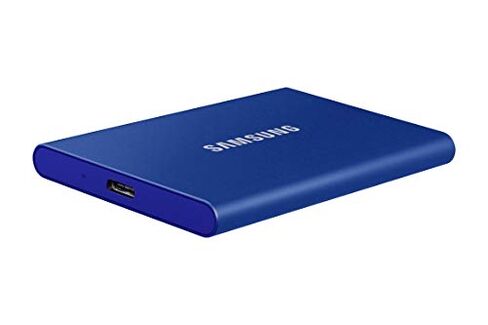 Samsung T7 Portable SSD 1TB - Up to 1050MB/s - USB 3.2 External Solid State Drive, Blue (MU-PC1T0H/AM) in Kuwait