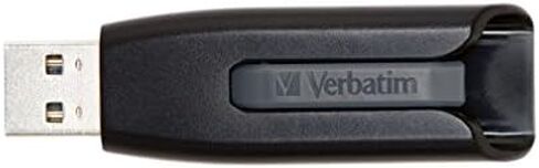 Verbatim 8GB USB 3.0 Store 'n' Go V3 Flash Drive - Cap-Less & PC / Mac Compatible - Gray in Saudi Arabia