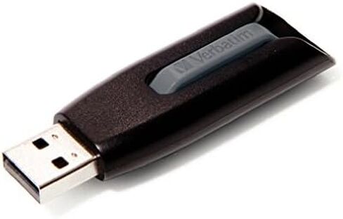Verbatim 8GB USB 3.0 Store 'n' Go V3 Flash Drive - Cap-Less & PC / Mac Compatible - Gray in Saudi Arabia
