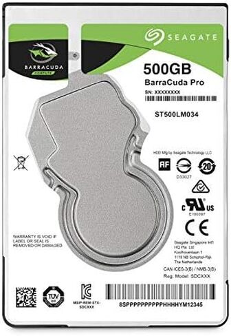 Seagate BarraCuda Mobile Hard Drive 500GB SATA 6Gb/s 128MB Cache 2.5-Inch 7mm (ST500LM030) in Kuwait