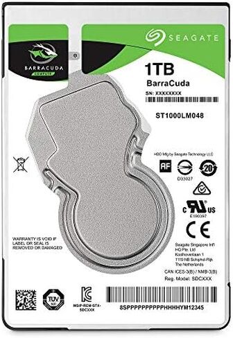 Seagate BarraCuda 5TB Internal Hard Drive HDD – 2.5 Inch SATA 6Gb/s 5400 RPM 128MB Cache for Computer Desktop PC (ST5000LM000) in Saudi Arabia