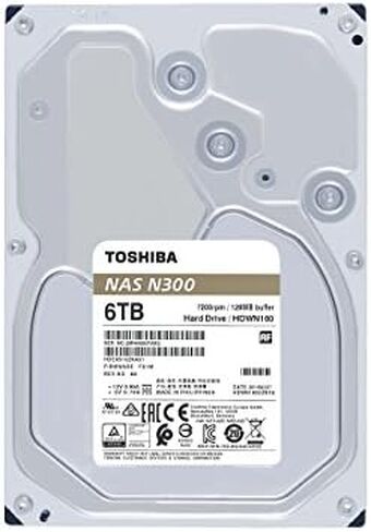 Toshiba N300 8TB NAS 3.5-Inch Internal Hard Drive- CMR SATA 6 GB/s 7200 RPM 128 MB Cache- HDWN180XZSTA in Saudi Arabia