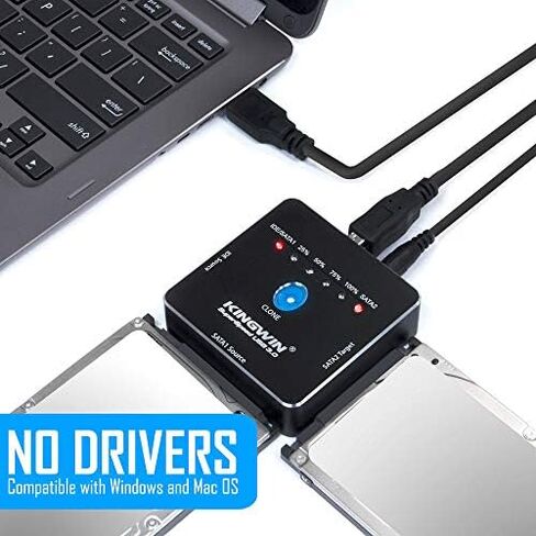 Kingwin USB 3.0 to SSD/SATA Adapter for 2.5 Inch Hard Drives. Support All 2.5" SSD & SATA Types of Drives. Hot Plug & Play. Perfect Solution for Easily Access [Optimized for 2.5" SSD] (ADP-07U3) in Saudi Arabia