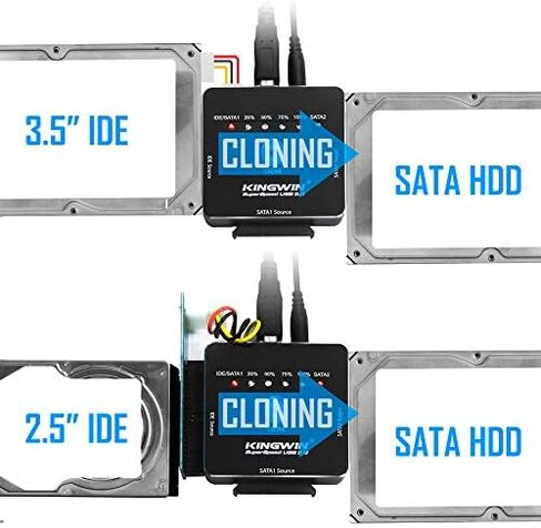 Kingwin USB 3.0 to SSD/SATA Adapter for 2.5 Inch Hard Drives. Support All 2.5" SSD & SATA Types of Drives. Hot Plug & Play. Perfect Solution for Easily Access [Optimized for 2.5" SSD] (ADP-07U3) in Saudi Arabia