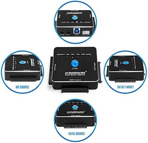 Kingwin USB 3.0 to SSD/SATA Adapter for 2.5 Inch Hard Drives. Support All 2.5" SSD & SATA Types of Drives. Hot Plug & Play. Perfect Solution for Easily Access [Optimized for 2.5" SSD] (ADP-07U3) in Saudi Arabia